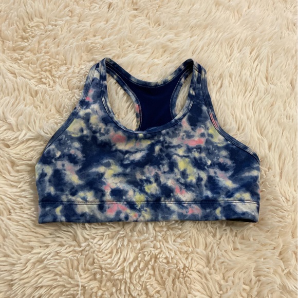 SO Other - SO Blue and Pink Tie-Dye Sports Bra